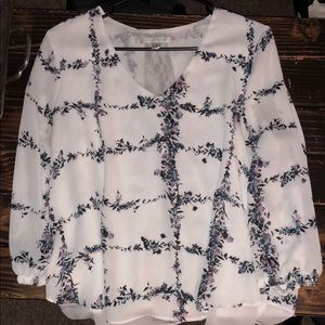 Floral white LC Lauren Conrad top